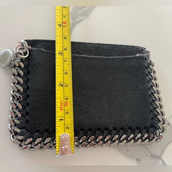 Stella McCartney - Black Falabella Card Holder - Shaggy Deer Vegan Suede Leather - Picture 8 of 9